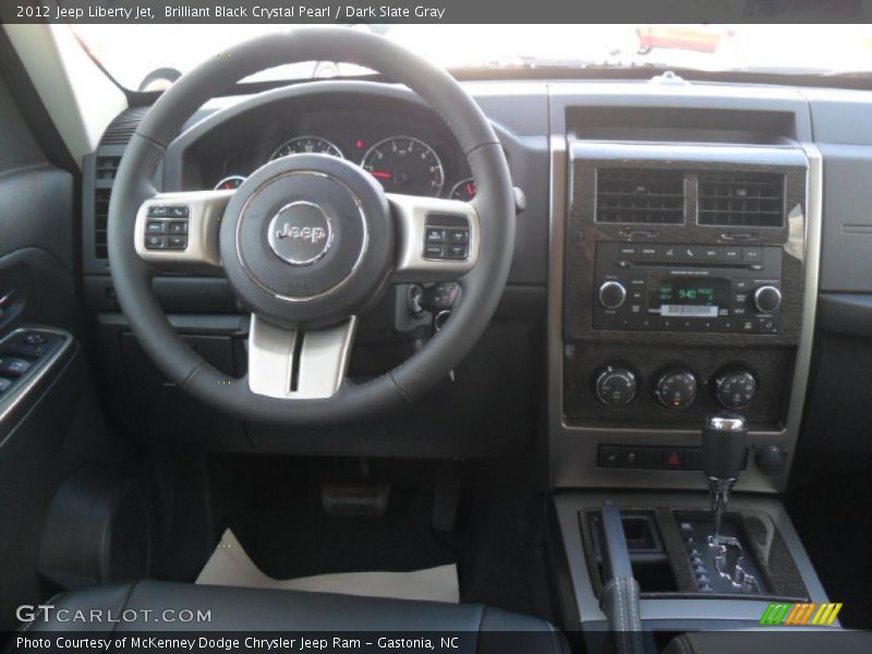 Brilliant Black Crystal Pearl / Dark Slate Gray 2012 Jeep Liberty Jet