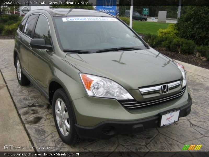 Green Tea Metallic / Ivory 2008 Honda CR-V EX 4WD