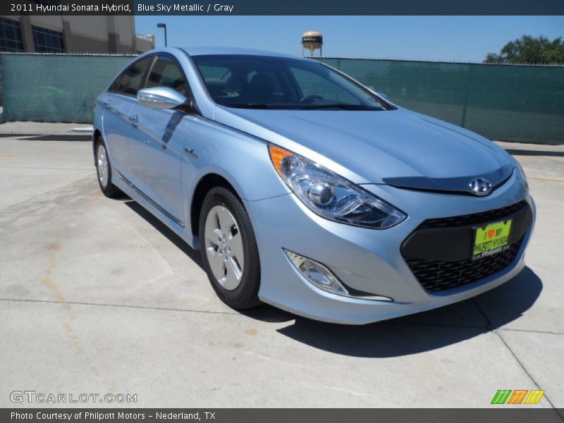 Blue Sky Metallic / Gray 2011 Hyundai Sonata Hybrid