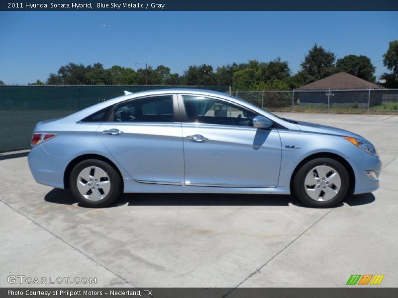 Blue Sky Metallic / Gray 2011 Hyundai Sonata Hybrid
