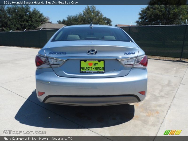 Blue Sky Metallic / Gray 2011 Hyundai Sonata Hybrid