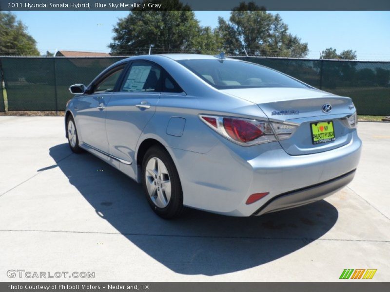 Blue Sky Metallic / Gray 2011 Hyundai Sonata Hybrid