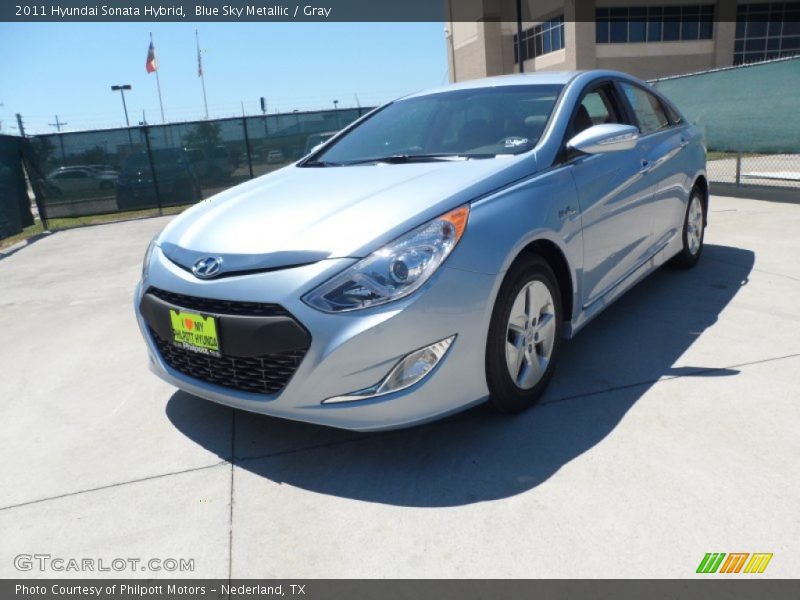 Blue Sky Metallic / Gray 2011 Hyundai Sonata Hybrid