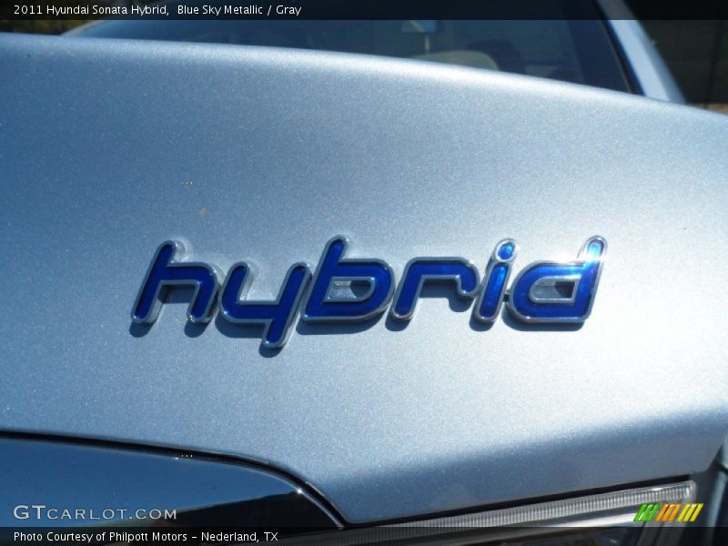 Blue Sky Metallic / Gray 2011 Hyundai Sonata Hybrid