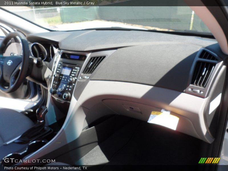 Blue Sky Metallic / Gray 2011 Hyundai Sonata Hybrid