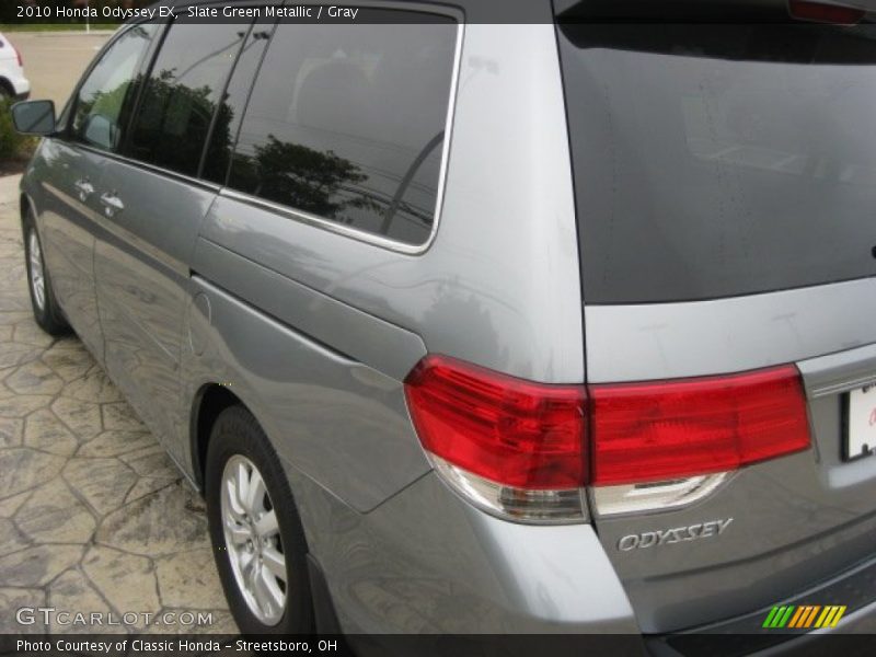 Slate Green Metallic / Gray 2010 Honda Odyssey EX