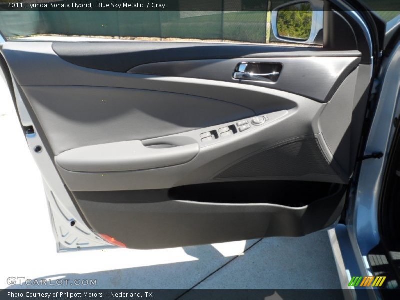 Blue Sky Metallic / Gray 2011 Hyundai Sonata Hybrid