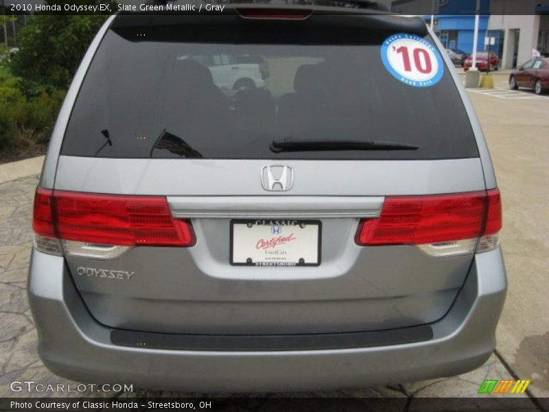 Slate Green Metallic / Gray 2010 Honda Odyssey EX