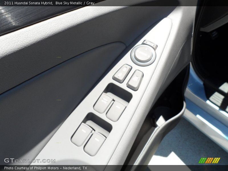 Blue Sky Metallic / Gray 2011 Hyundai Sonata Hybrid