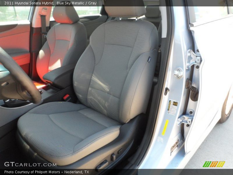 Blue Sky Metallic / Gray 2011 Hyundai Sonata Hybrid