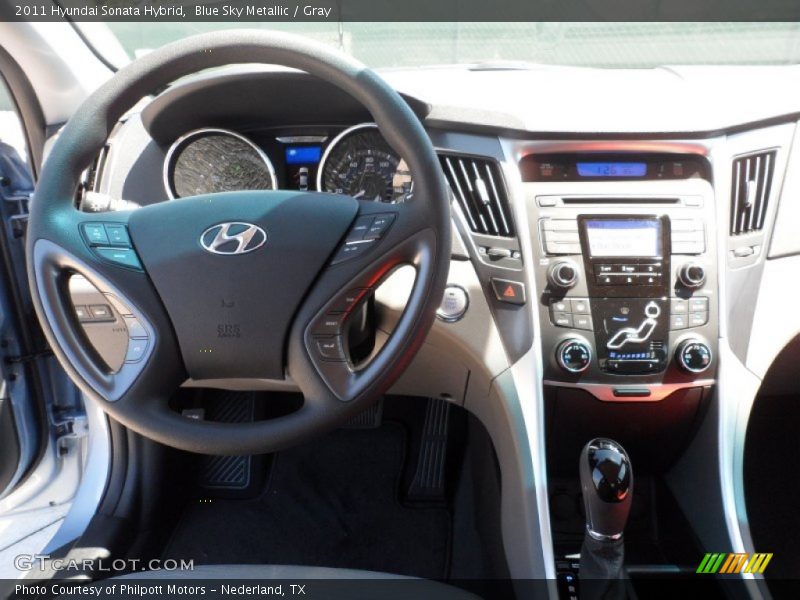 Blue Sky Metallic / Gray 2011 Hyundai Sonata Hybrid