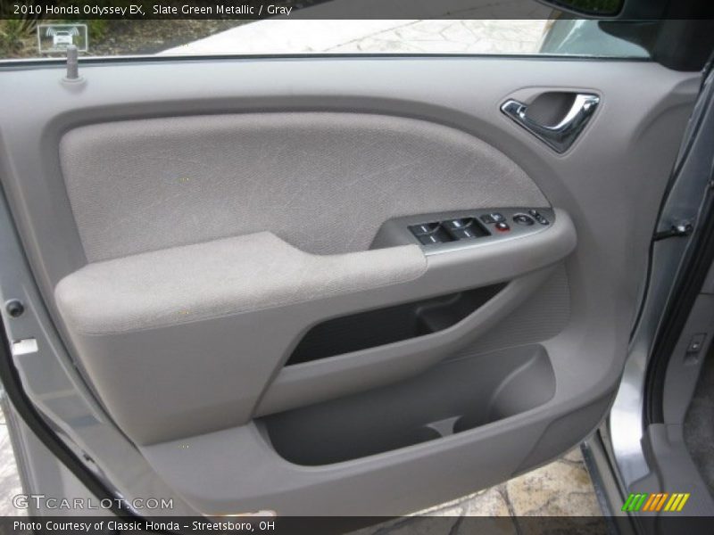 Slate Green Metallic / Gray 2010 Honda Odyssey EX
