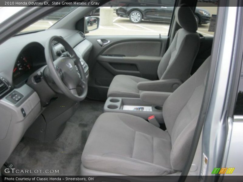 Slate Green Metallic / Gray 2010 Honda Odyssey EX