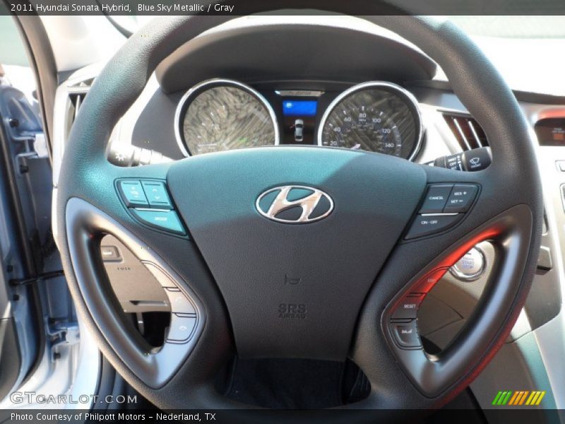 Blue Sky Metallic / Gray 2011 Hyundai Sonata Hybrid