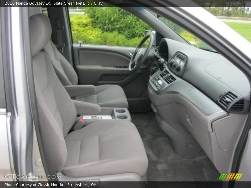 Slate Green Metallic / Gray 2010 Honda Odyssey EX