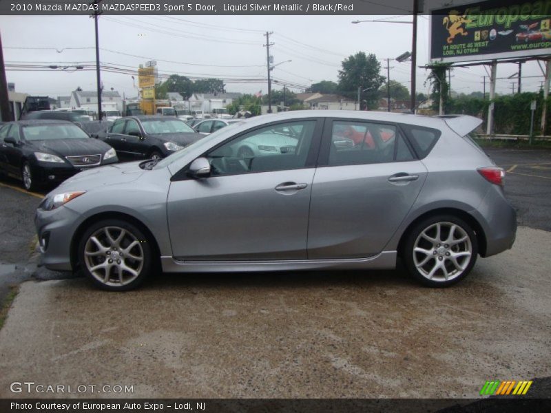 Liquid Silver Metallic / Black/Red 2010 Mazda MAZDA3 MAZDASPEED3 Sport 5 Door