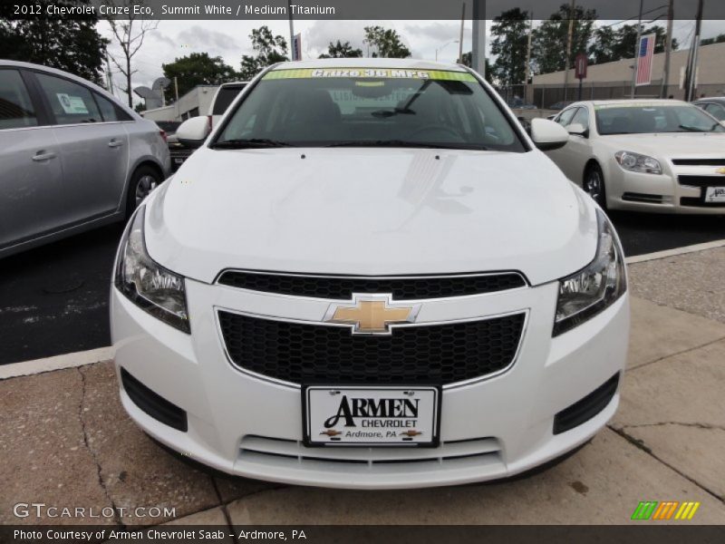 Summit White / Medium Titanium 2012 Chevrolet Cruze Eco