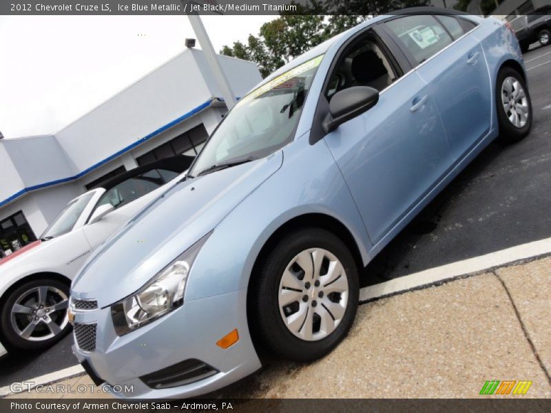 Ice Blue Metallic / Jet Black/Medium Titanium 2012 Chevrolet Cruze LS