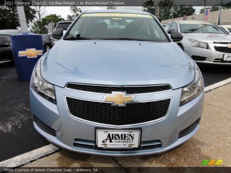 Ice Blue Metallic / Jet Black/Medium Titanium 2012 Chevrolet Cruze LS