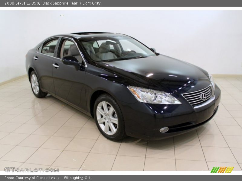 Black Sapphire Pearl / Light Gray 2008 Lexus ES 350