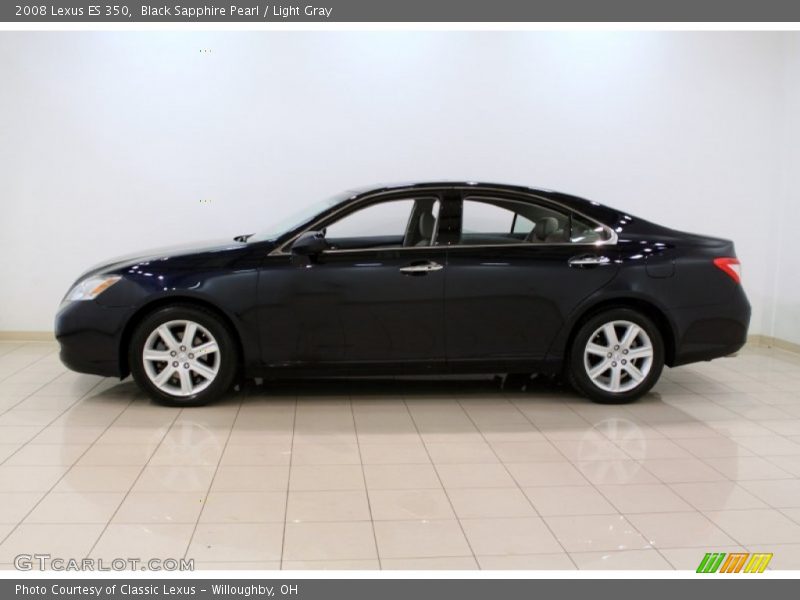 Black Sapphire Pearl / Light Gray 2008 Lexus ES 350