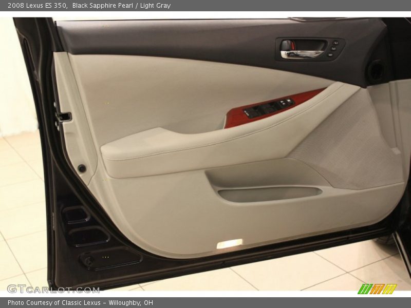 Black Sapphire Pearl / Light Gray 2008 Lexus ES 350
