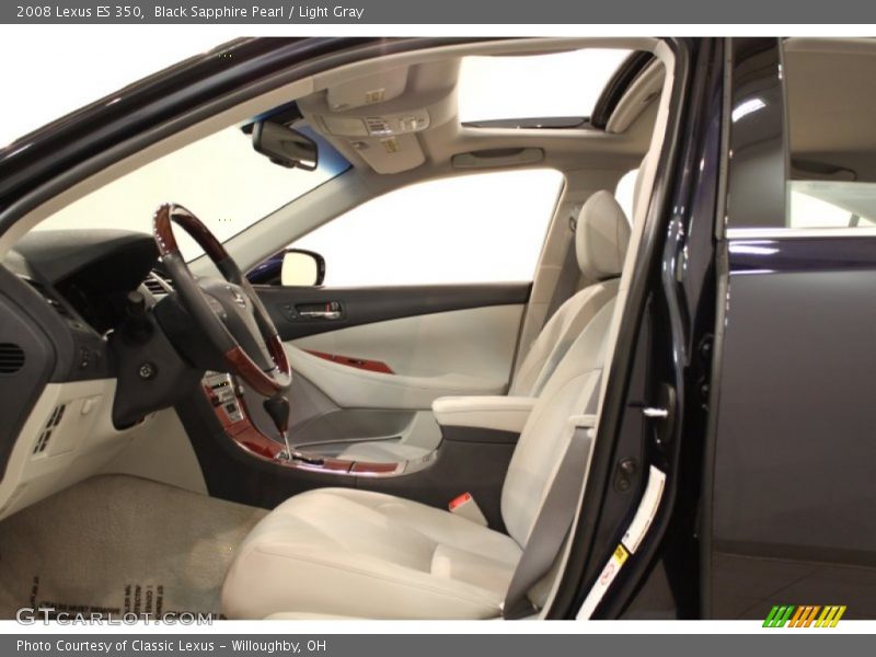 Black Sapphire Pearl / Light Gray 2008 Lexus ES 350