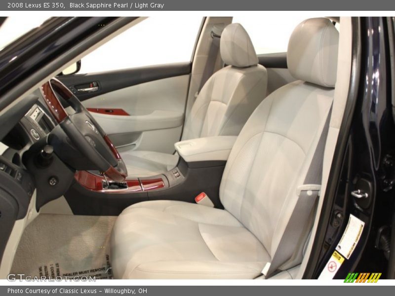 Black Sapphire Pearl / Light Gray 2008 Lexus ES 350