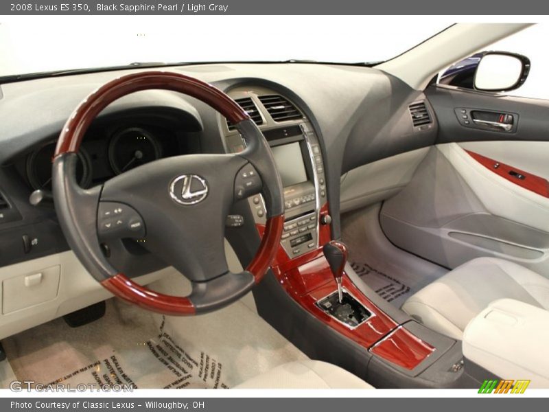 Black Sapphire Pearl / Light Gray 2008 Lexus ES 350