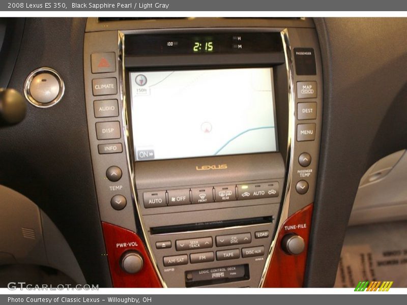 Black Sapphire Pearl / Light Gray 2008 Lexus ES 350