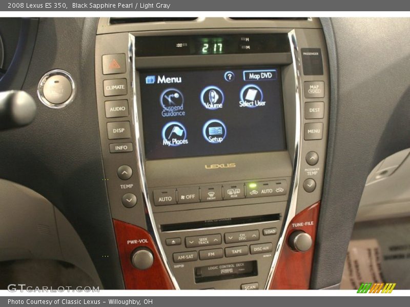 Black Sapphire Pearl / Light Gray 2008 Lexus ES 350