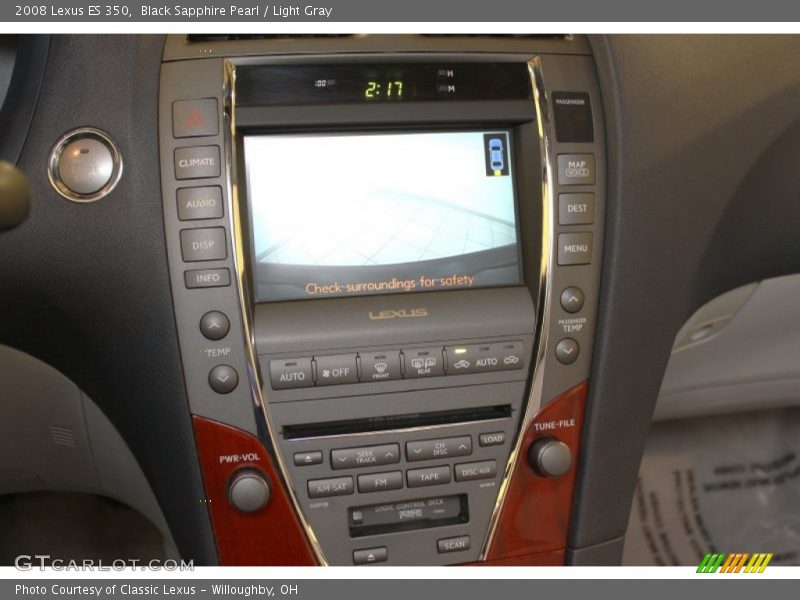 Black Sapphire Pearl / Light Gray 2008 Lexus ES 350