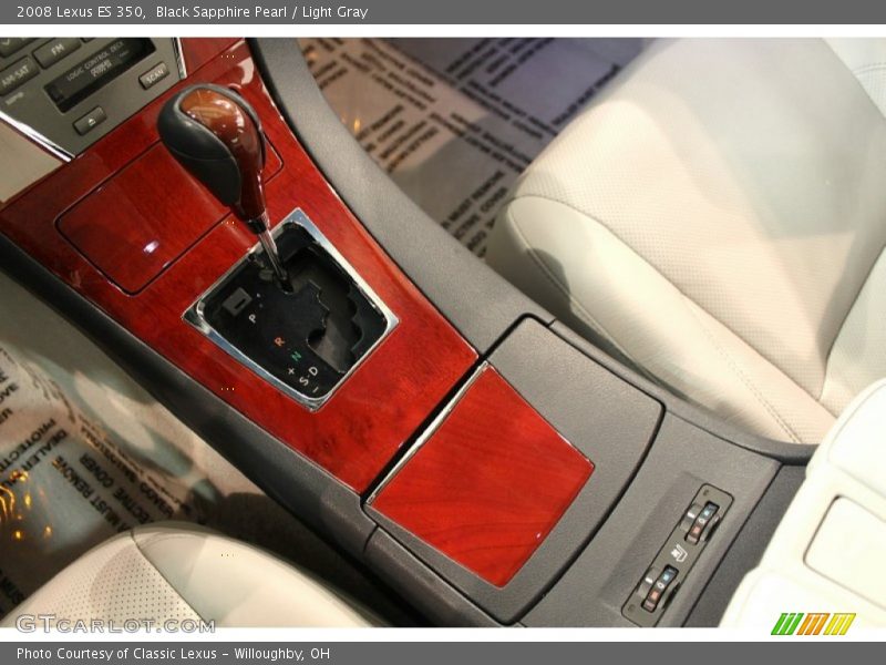 Black Sapphire Pearl / Light Gray 2008 Lexus ES 350