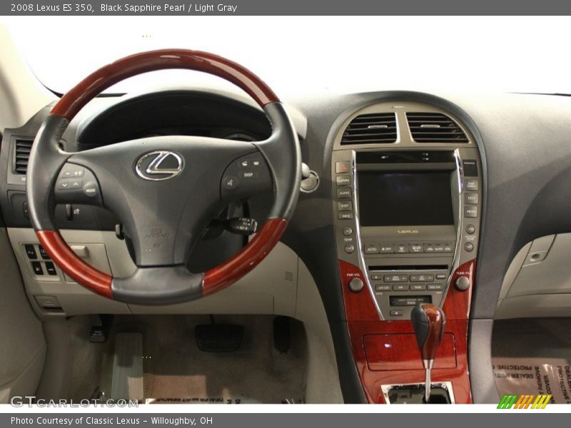 Black Sapphire Pearl / Light Gray 2008 Lexus ES 350