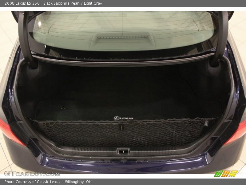 Black Sapphire Pearl / Light Gray 2008 Lexus ES 350