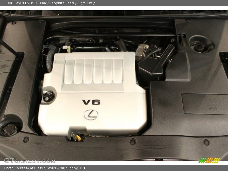 Black Sapphire Pearl / Light Gray 2008 Lexus ES 350
