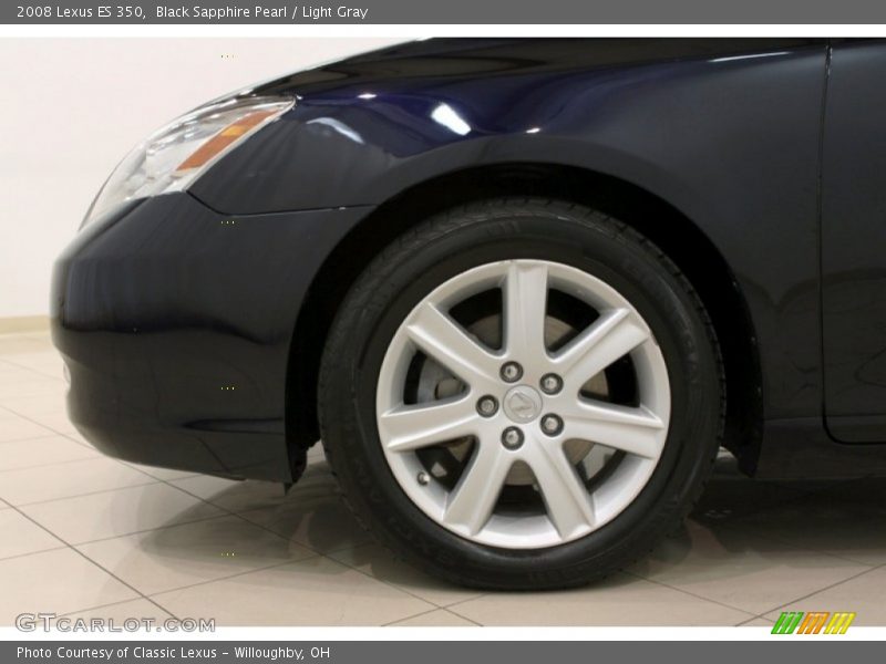 Black Sapphire Pearl / Light Gray 2008 Lexus ES 350