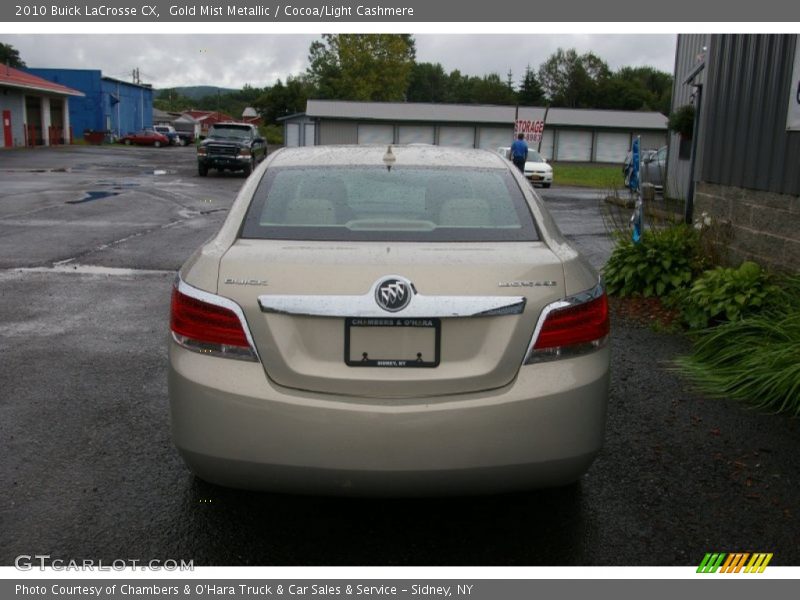 Gold Mist Metallic / Cocoa/Light Cashmere 2010 Buick LaCrosse CX
