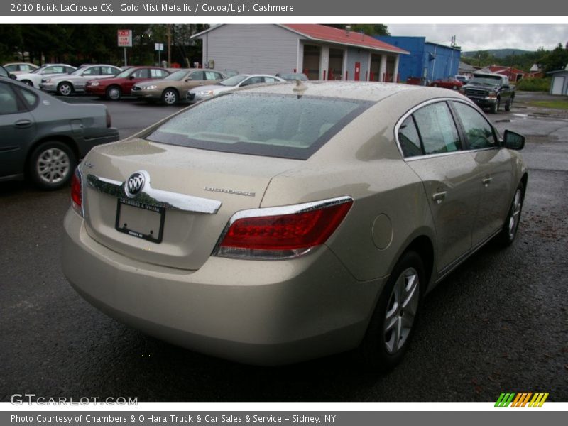 Gold Mist Metallic / Cocoa/Light Cashmere 2010 Buick LaCrosse CX
