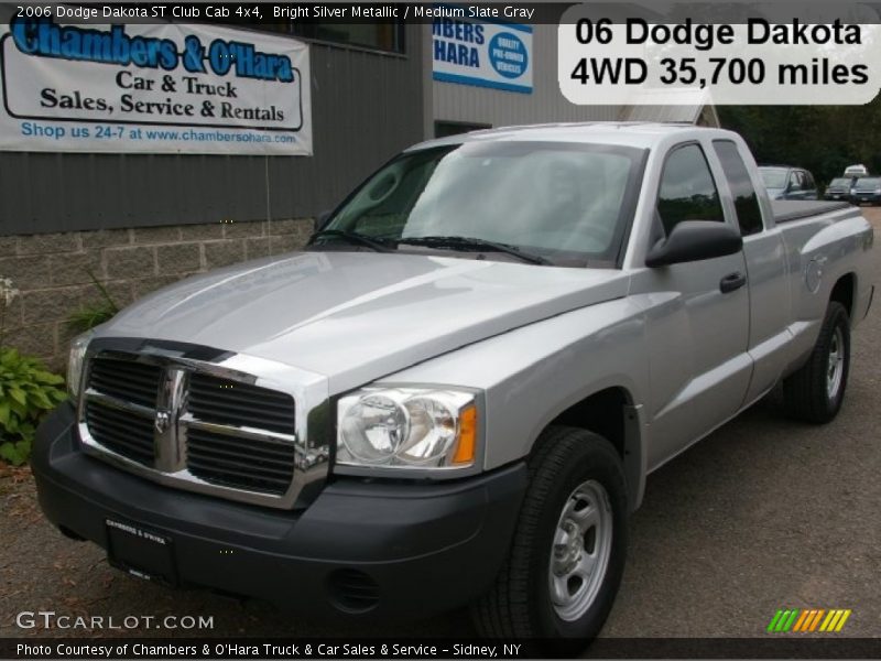 Bright Silver Metallic / Medium Slate Gray 2006 Dodge Dakota ST Club Cab 4x4