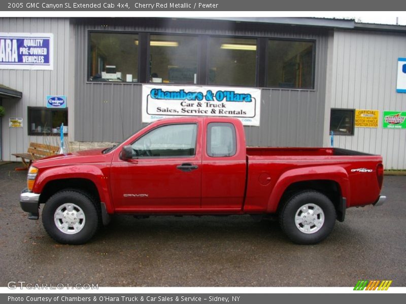 Cherry Red Metallic / Pewter 2005 GMC Canyon SL Extended Cab 4x4