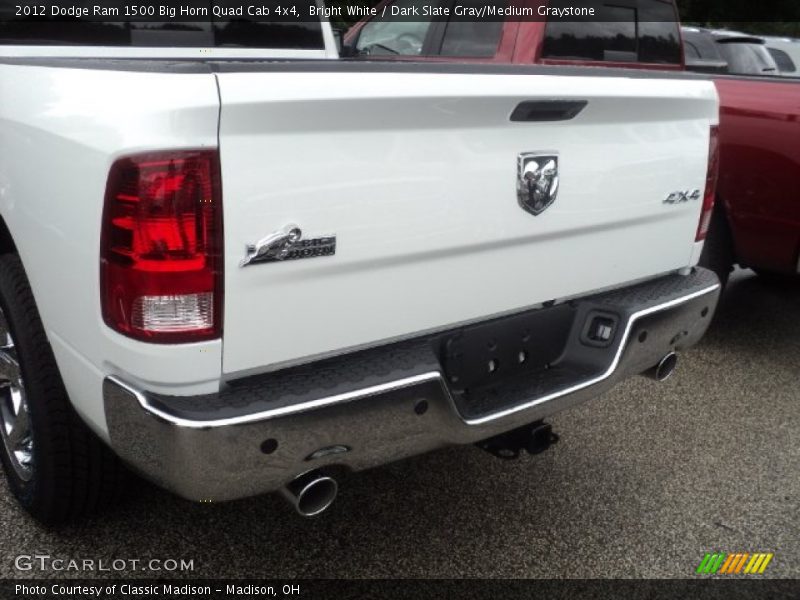 Bright White / Dark Slate Gray/Medium Graystone 2012 Dodge Ram 1500 Big Horn Quad Cab 4x4