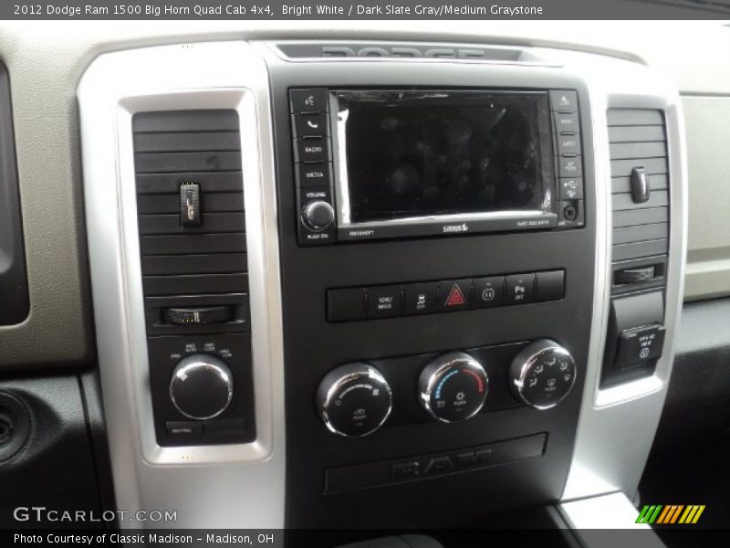 Bright White / Dark Slate Gray/Medium Graystone 2012 Dodge Ram 1500 Big Horn Quad Cab 4x4