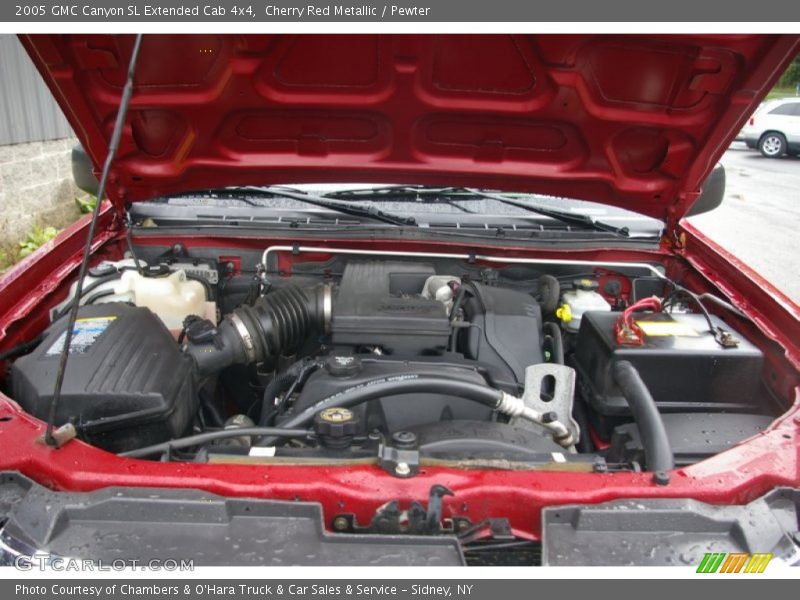 Cherry Red Metallic / Pewter 2005 GMC Canyon SL Extended Cab 4x4