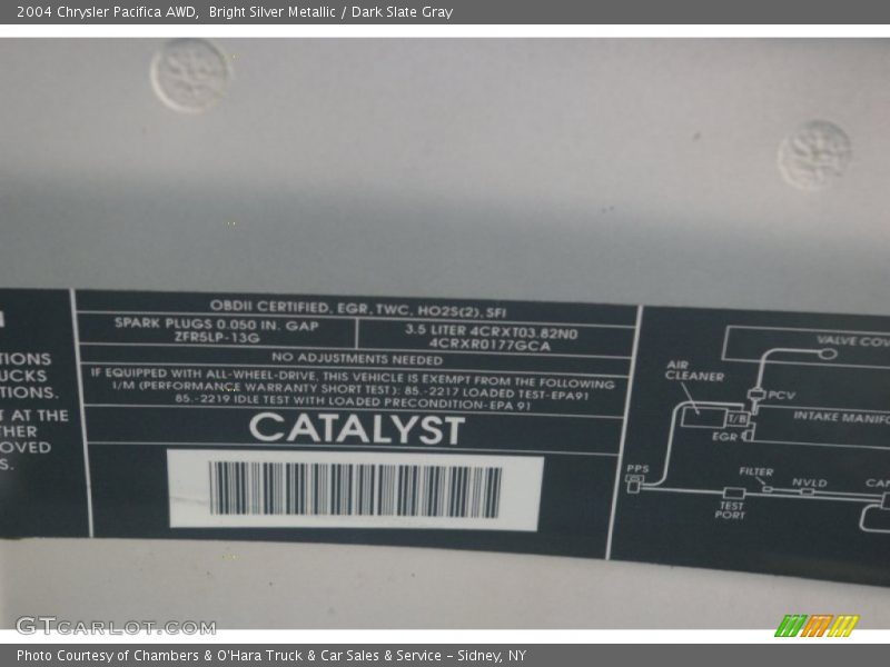 Bright Silver Metallic / Dark Slate Gray 2004 Chrysler Pacifica AWD