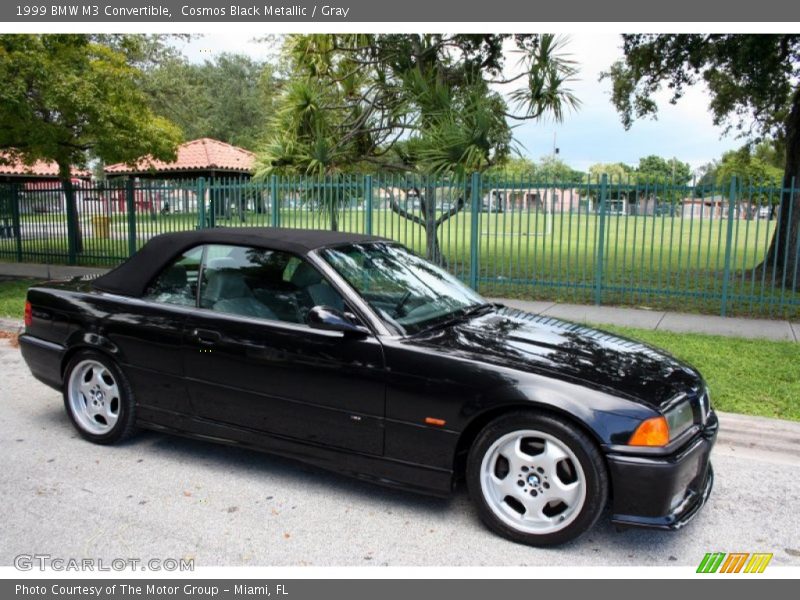 Cosmos Black Metallic / Gray 1999 BMW M3 Convertible