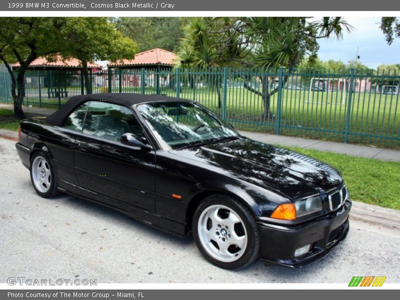 Cosmos Black Metallic / Gray 1999 BMW M3 Convertible