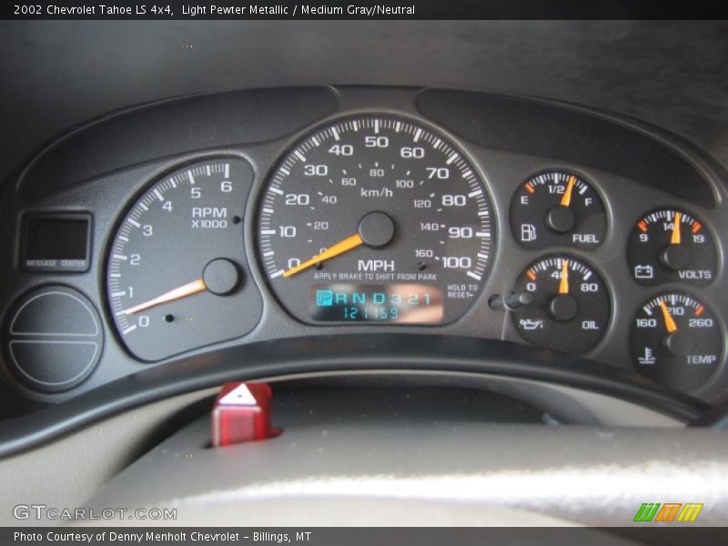 Light Pewter Metallic / Medium Gray/Neutral 2002 Chevrolet Tahoe LS 4x4