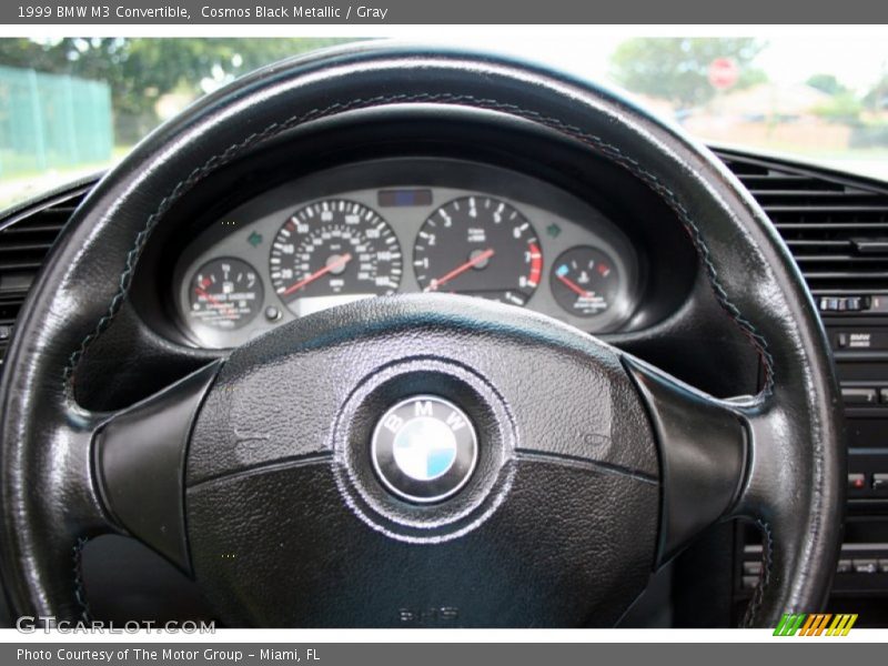 Cosmos Black Metallic / Gray 1999 BMW M3 Convertible