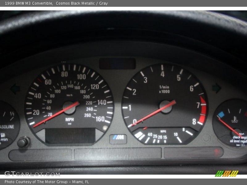 Cosmos Black Metallic / Gray 1999 BMW M3 Convertible